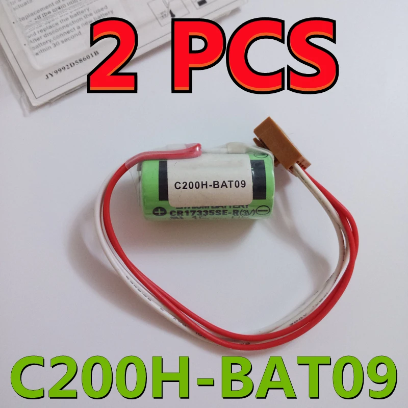 2PCS Original New Date Battery C200H-BAT09 3V PLC Lithium Batteries With Plugs CR17335SE-R