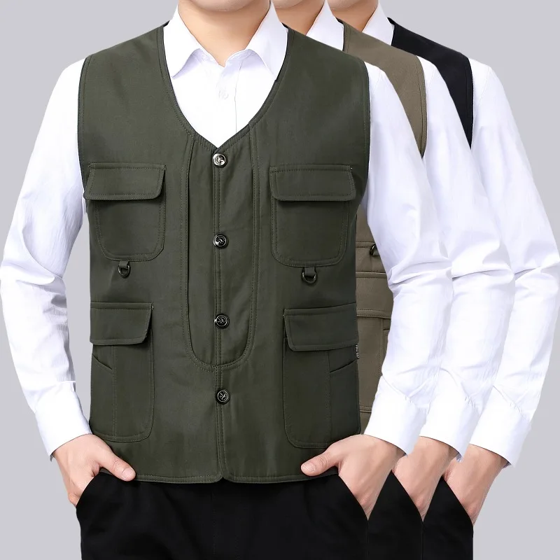 

2023 Men's Outdoor Photography Vest Thin Multi-Pocket Fishing Vest