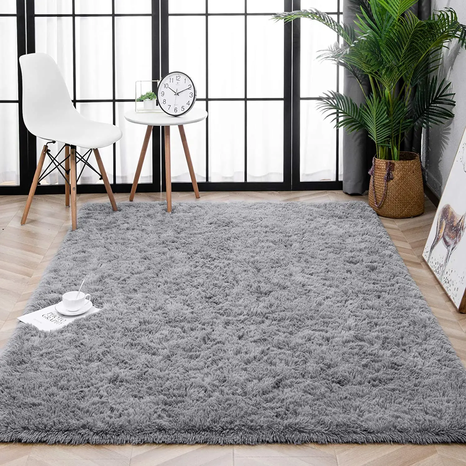 

Soft Fluffy Area Rug Indoor Grip Backing Living Room Shaggy Rug Modern Shag Floor Carpet for Room Home Decor Kids Rugs Play Mats