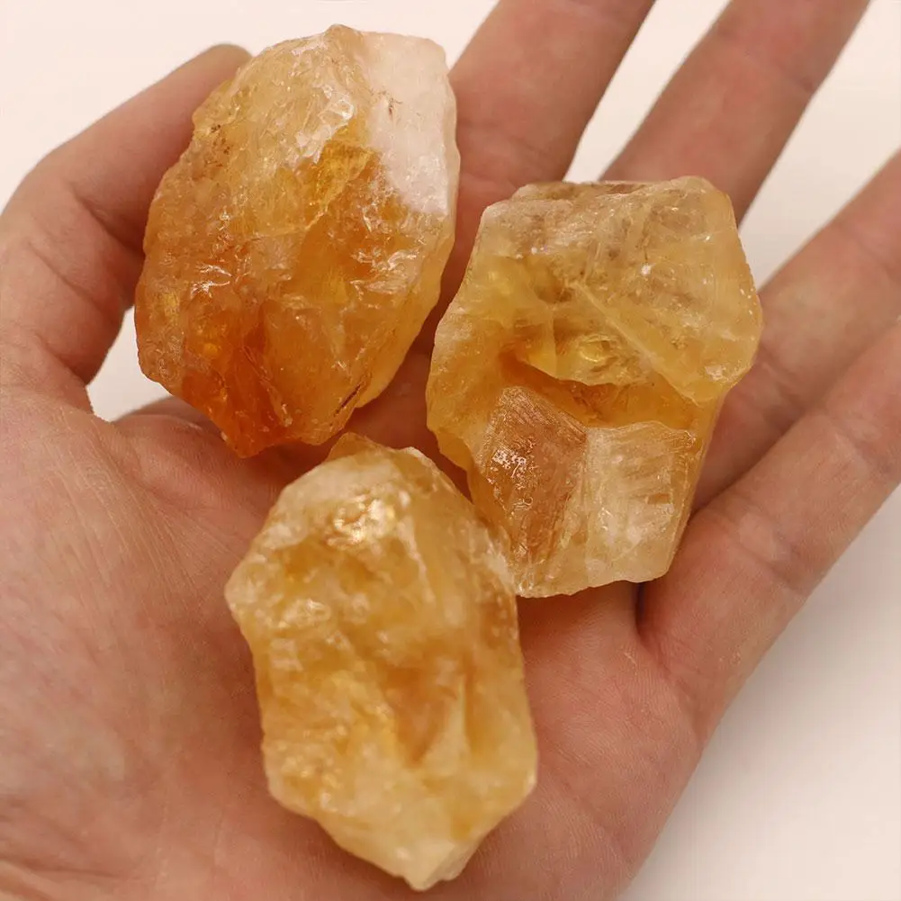 Natural Brazilian Citrine Unprocessed Citrine Rough Specimen Mineral Gifts Home And Stone Collection Decoration Diy Q6t6