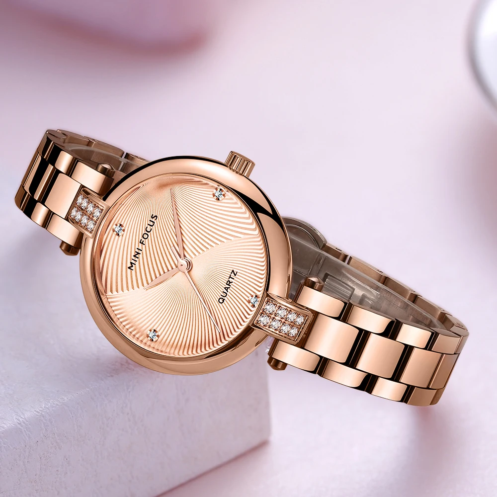 MINI FOCUS New Arrival Women Watch Famous Luxury Brand Fashion Quartz Watches Waterproof Stainless Steel Lady Clock reloj mujer