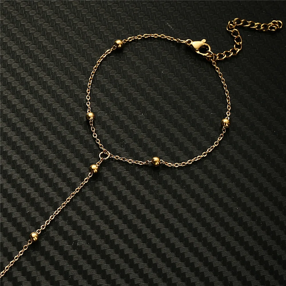 MinaMaMa Stainless Steel Wrist Chain Finger Bracelets For Women Fashion Finger Hand Chain Jewelry Gifts