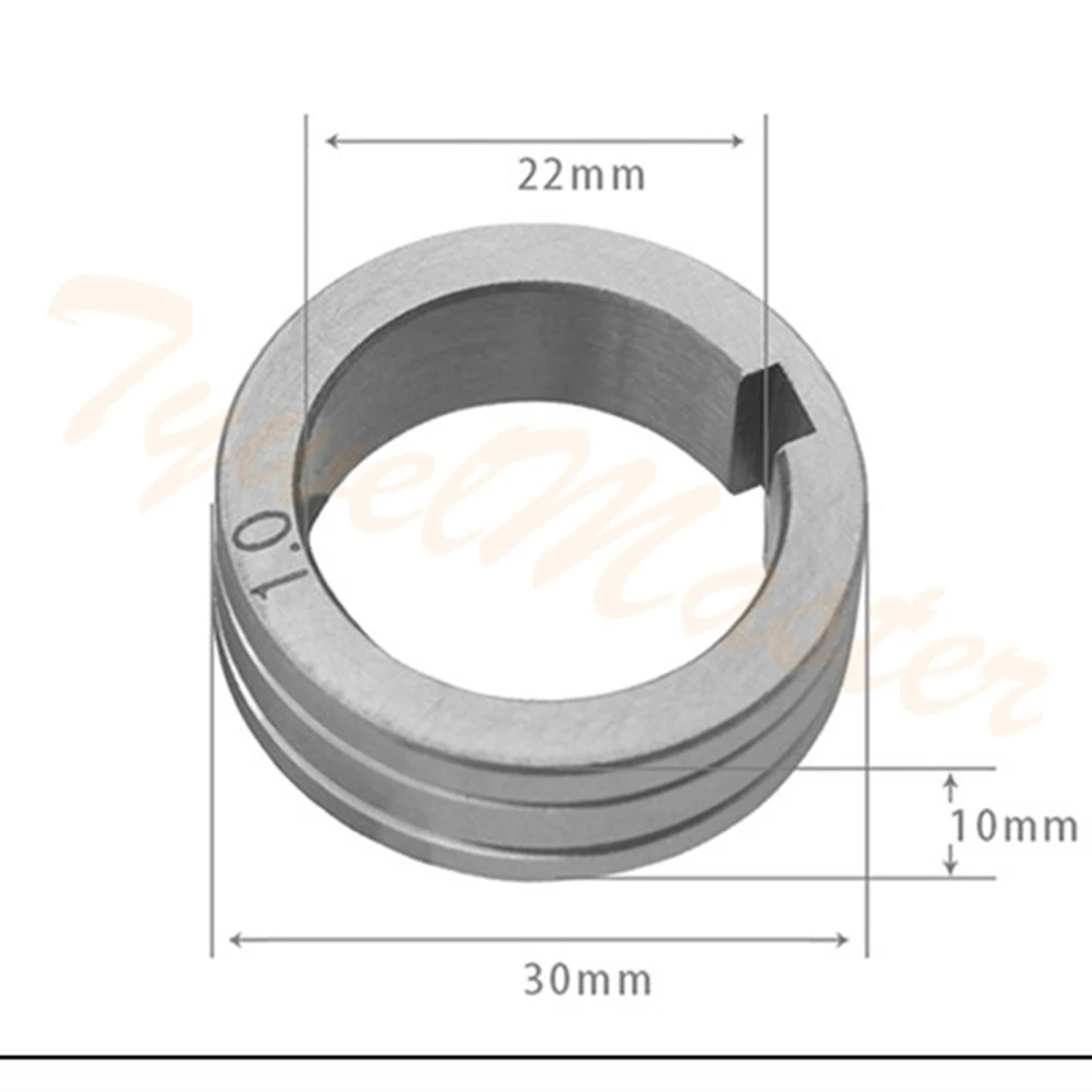 Rollo alimentador de alambre V U K Knurl Groove 30x22x10mm para máquina de soldadura MIG de cable de fundente de aluminio de acero 0,8 1,0mm