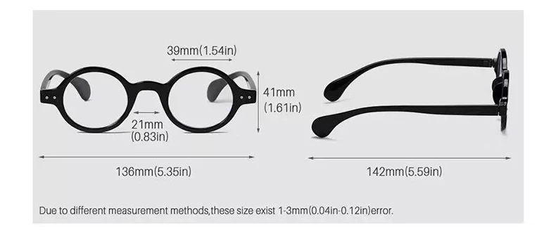 Runde Lesebrille für Herren, blaues Licht blockierende Korrektionsbrille für Damen – Detail 1