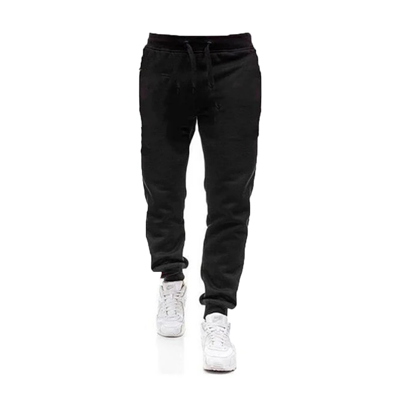 Autumn Winter Men Running Pants Fleece Casual Solid Loose Sweatpants Men Sports Pants Trousers Fitness Tracksuit Workout Jogger