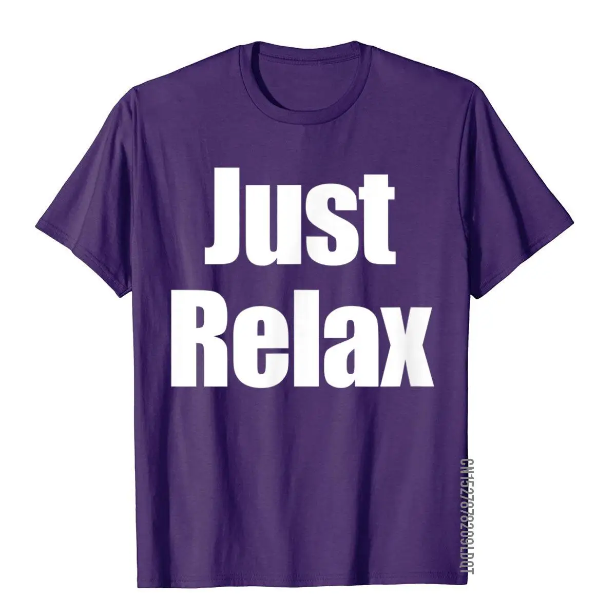 Men's T-Shirt 100% Cotton Just Relax T Shirt Tops Tees Summer O Neck Simple Clothes Casual Style