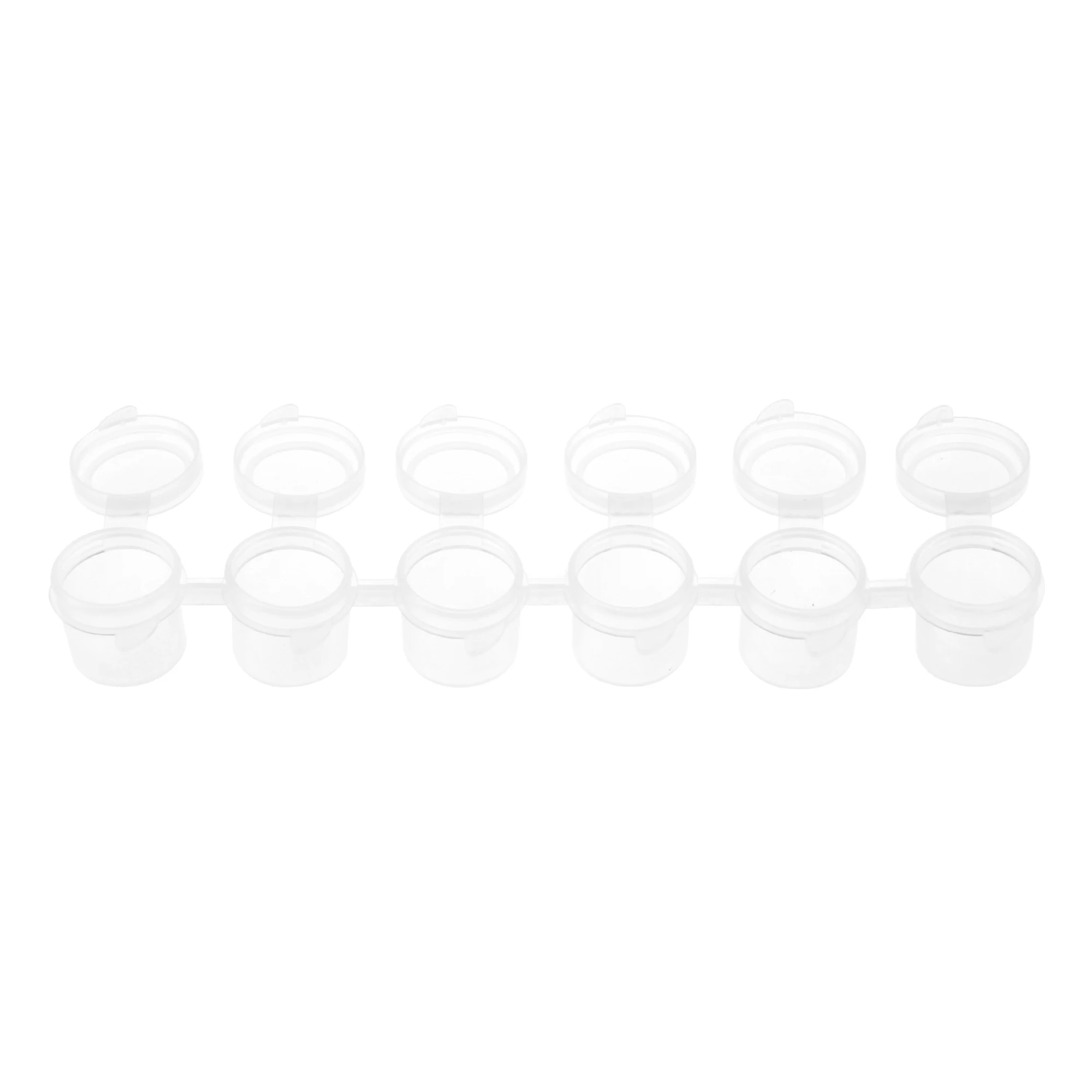 10 Streifen leerer Farbtopf, 3 ml, 5 ml, leerer Acryl-Mini-Farbbehälter, Streifen-Aufbewahrungsbehälter mit Deckel für Kunst und Handwerk, Farbe – Detail 2