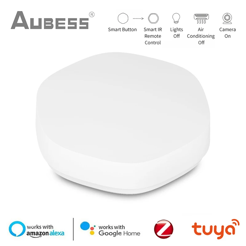 Tuya Zigbee 3.0 Smart Wireless Smart Switch Button Control Multi-scene Linkage Smart Switch Work With Alexa Google Home With Hub