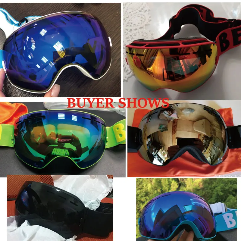 UV400 Double Layers Anti-fog Ski Goggles Lens Ski Mask Glasses Skiing Snow Snowboard Eyewear Mirror Polarize Goggles for Men