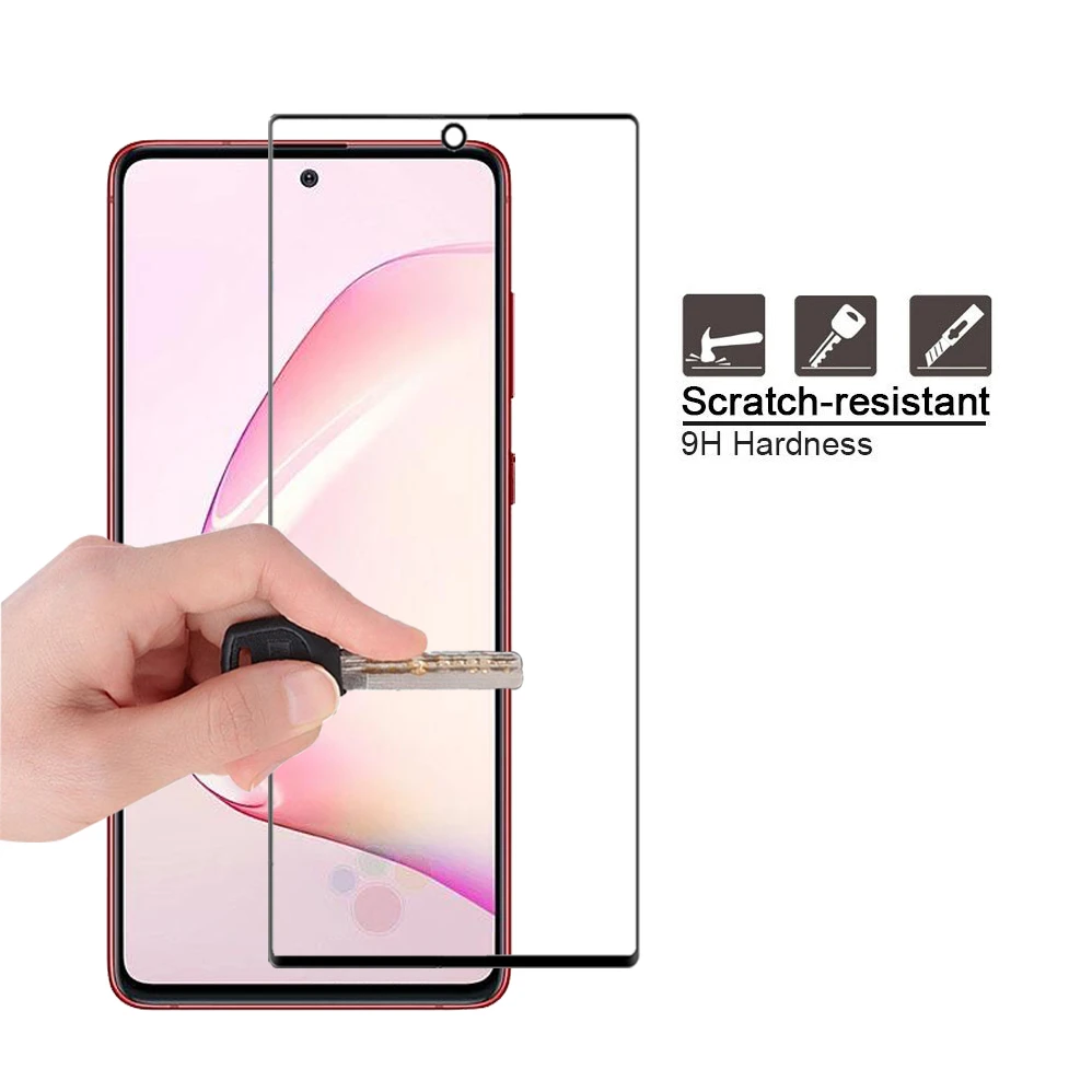 2 قطعة/الوحدة الزجاج المقسى لسامسونج نوت 10 S10 لايت واقية الزجاج حامي الشاشة لسامسونج غالاكسي A71 A5