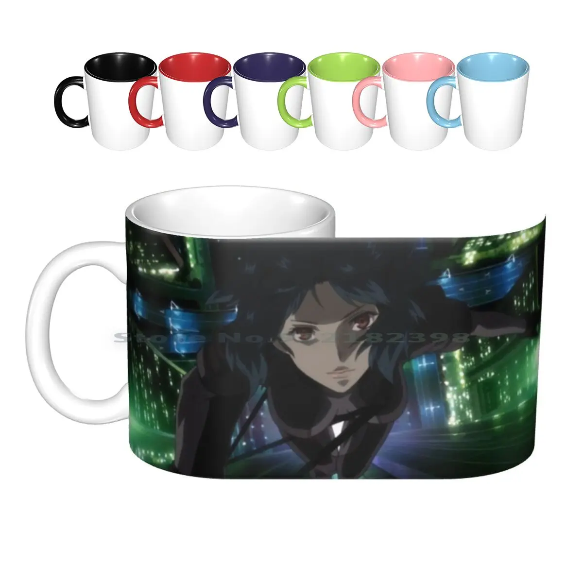 Ghost In The Shell Ceramic Mugs Coffee Cups Milk Tea Mug Ghost In The Shell Arise Hot Anime Sexy Chick Japanese Manga Series