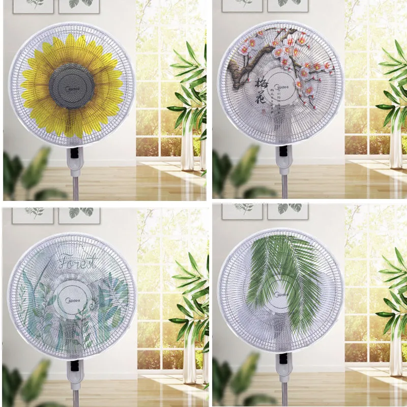 

1pcs Electric Fan Dust Cover Fan Safety Protector Net Round Stand Protection Finger Guard Dustproof Storage Bag Home Accessories