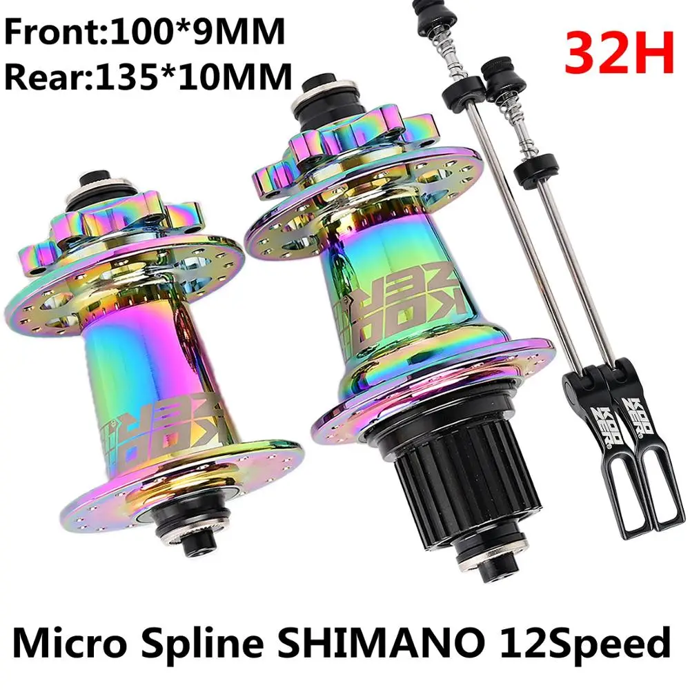 

32 Holes 12 Speed MTB Hubs KOOZER XM490 PRO Mountain Bike Disc Brake hub 4 Bearing Micro Spline Hub Colorful For SHIMANO 12S MS