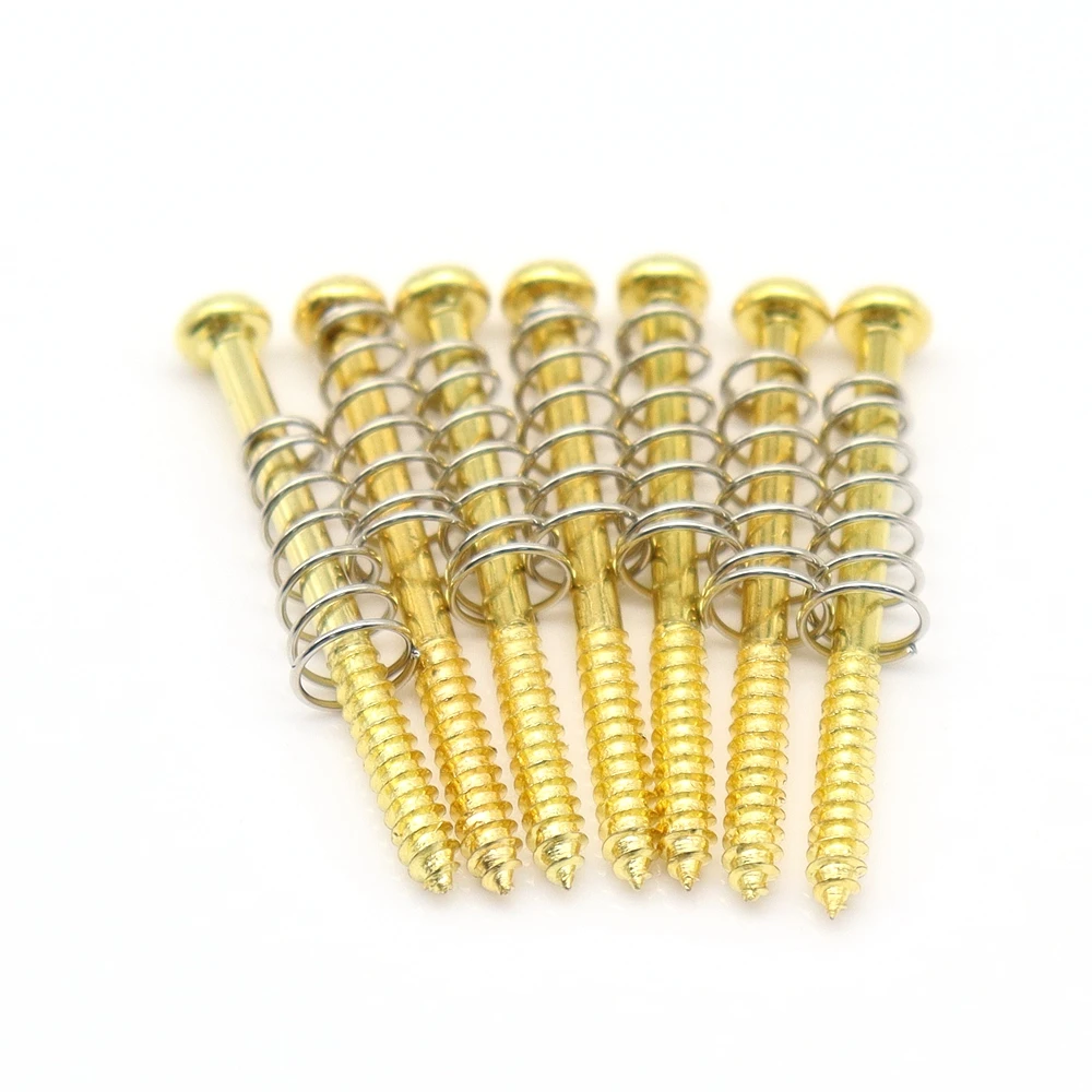 30 Stück Schrauben für E-Gitarren- und Bass-Tonabnehmer, feste Einstellschraube, Befestigungsschraube mit Feder, 3 x 38 mm – Detail 5