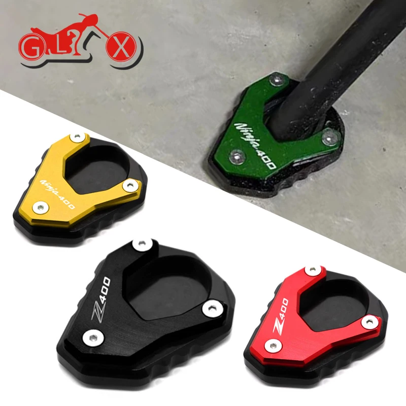 

Motorcycle Accessories For KAWASAKI NINJA400 NINJA 400 Z400 Z 400 Kickstand Foot Side Stand Extension Pad Support Plate Enlarge