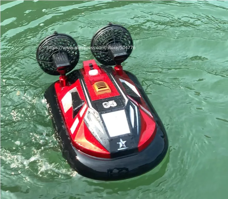 Kids Toys RC Boat High Speed Hovercraft Big Siz Remote Boat 4 Direction Racing Amphibious Hovercraft