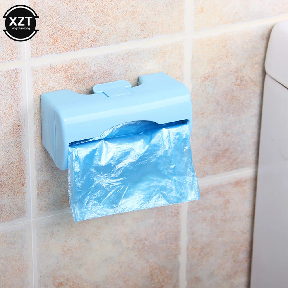 Garbage Bag Storage Box Wall Mounted Trash Bags Holder Kitchen Plastic Bag Container Bathroom Garbage Bag Dispenser Organizer