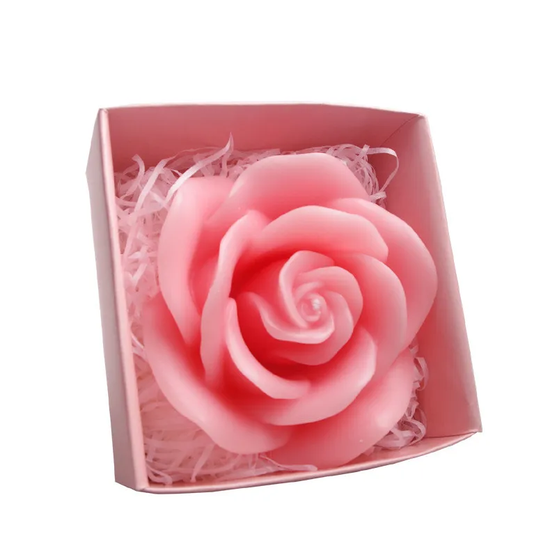 Big Size 3D Bloom Rose Flower Candle Mold Silicone Mold Candle Making Handmade Flower Soap Mold