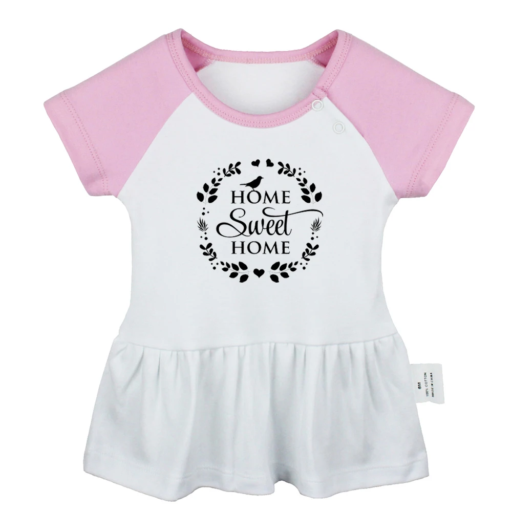 

Home Sweet Home Get Lost and Find Yourself Find Your Voice Design Newborn Baby Girls Dresses Toddler Infant Cotton Clothes