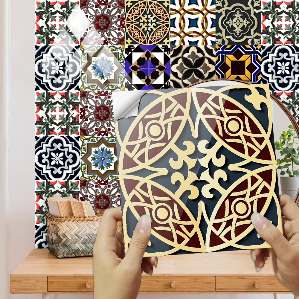 Adesivo per piastrelle in stile marocchino cucina backsplash armadio bagno adesivi murali decorazioni per la casa carta da parati autoadesiva