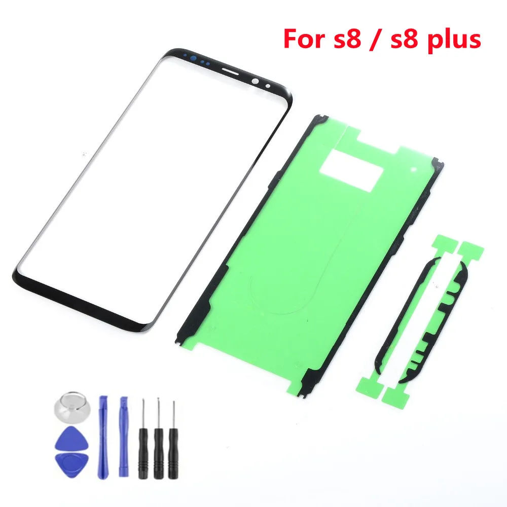 For Samsung Galaxy S8 S8+ S8 Plus Phone LCD Touch Screen Front Outer Glass Panel Touch Screen S8Plus adhesive Replacement Tools