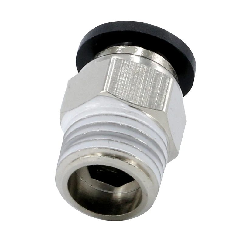 Black 6-16mm OD Hose Tube M5 1/4" 1/8" 3/8" 1/2" Male Thread Push In Joint Air Gas Connector Quick Pneumatic Fittings 3