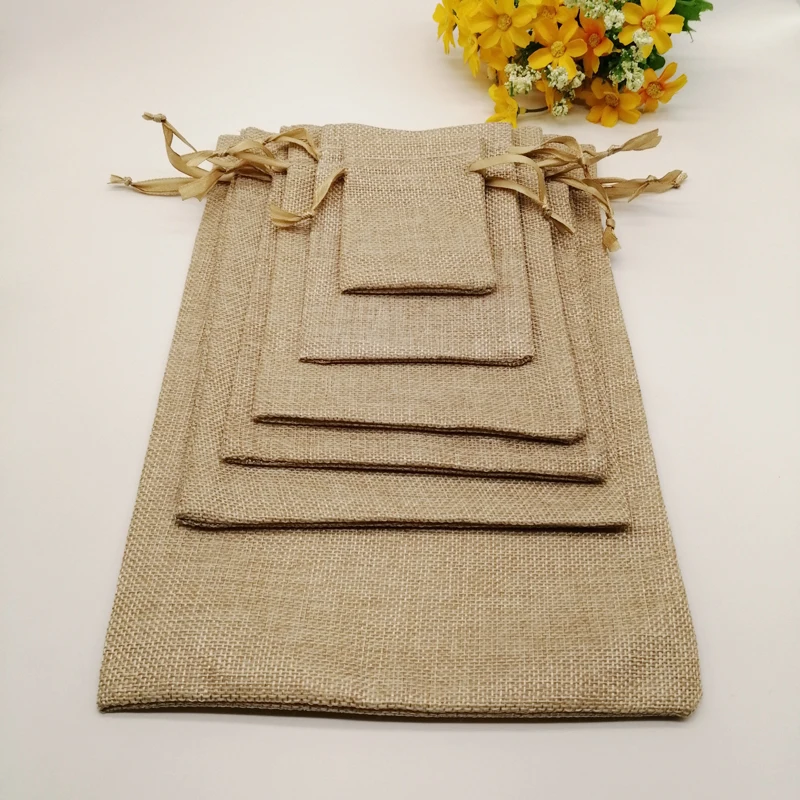 

5pcs Silk Ribbon Drawstring Bag Sack Jute Bag Small Jewelry Bags Pouch for Jewelry Gift Packaging Bags Wedding Display Diy Gift