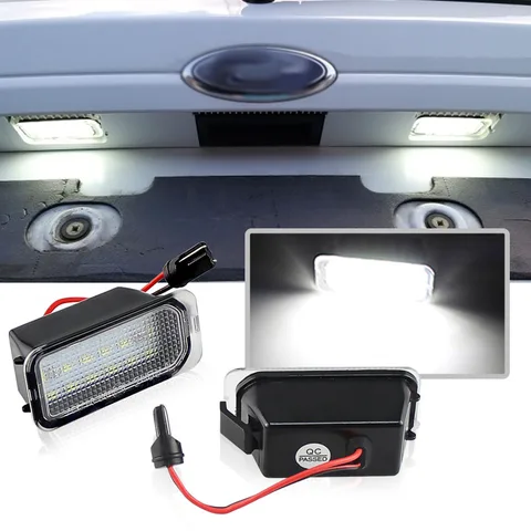 2Pcs License Plate Light for Ford KUGA S MAX MONDEO MK4 MK5 MK2 FIESTA 2008-2019 FOCUS Ford Jaguar XJ XF LED Number Signal Light