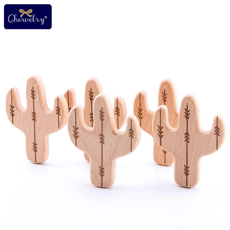 10pc Wooden Teether Animals Beech Teething Grasping Wooden Animal Toy Rodent Baby Teether Pendant DIY Pacifier Chain Kids Goods