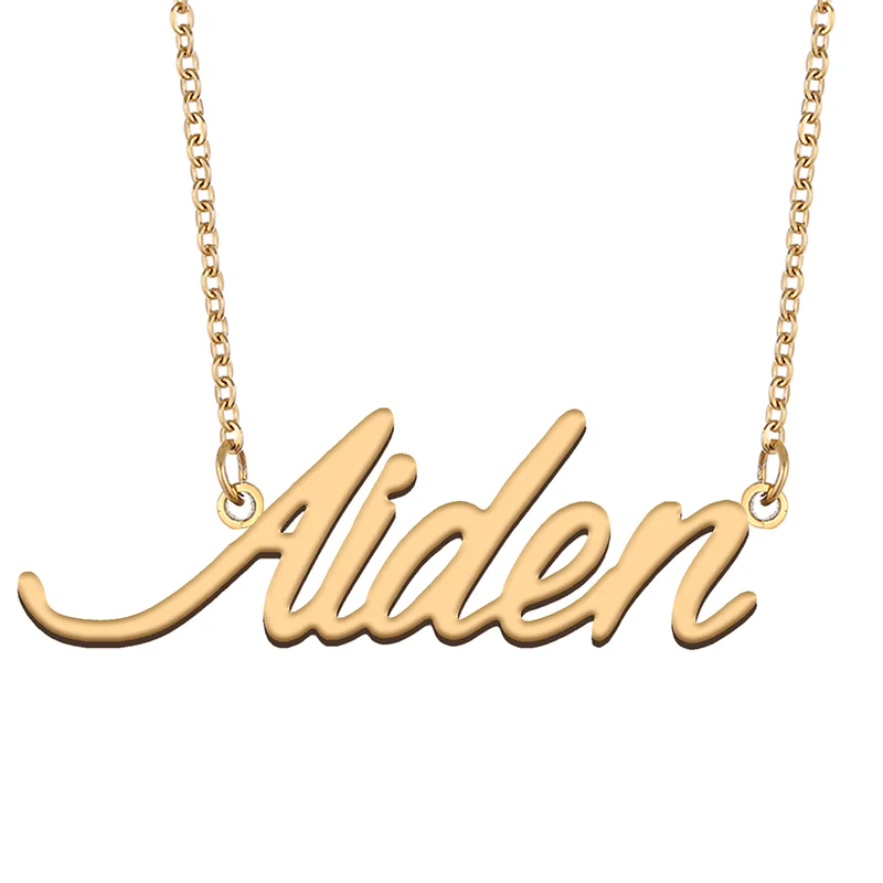 

Necklace with Name Aiden for His Her Family Member Best Friend Birthday Gifts on Christmas Mother Day Valentine's Day