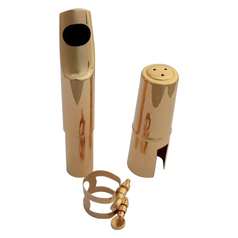 Gold-plated brass E Flat Baritone Saxophone mouthpiece 5-9