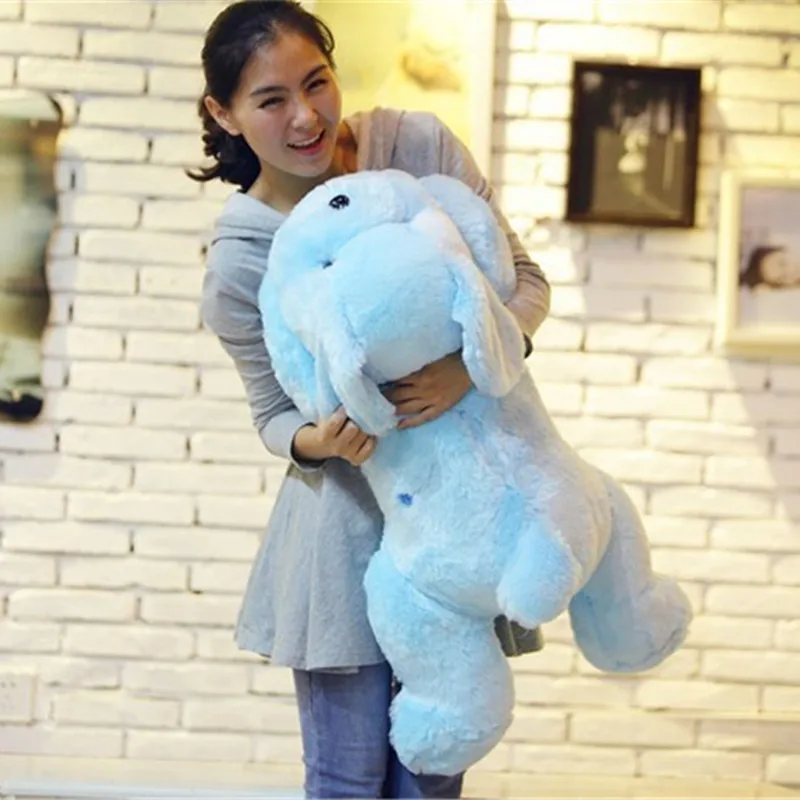 Vendita calda 50 CM classico cane luminoso LED luce peluche cuscino giocattoli per bambini peluche bambola regalo di Natale