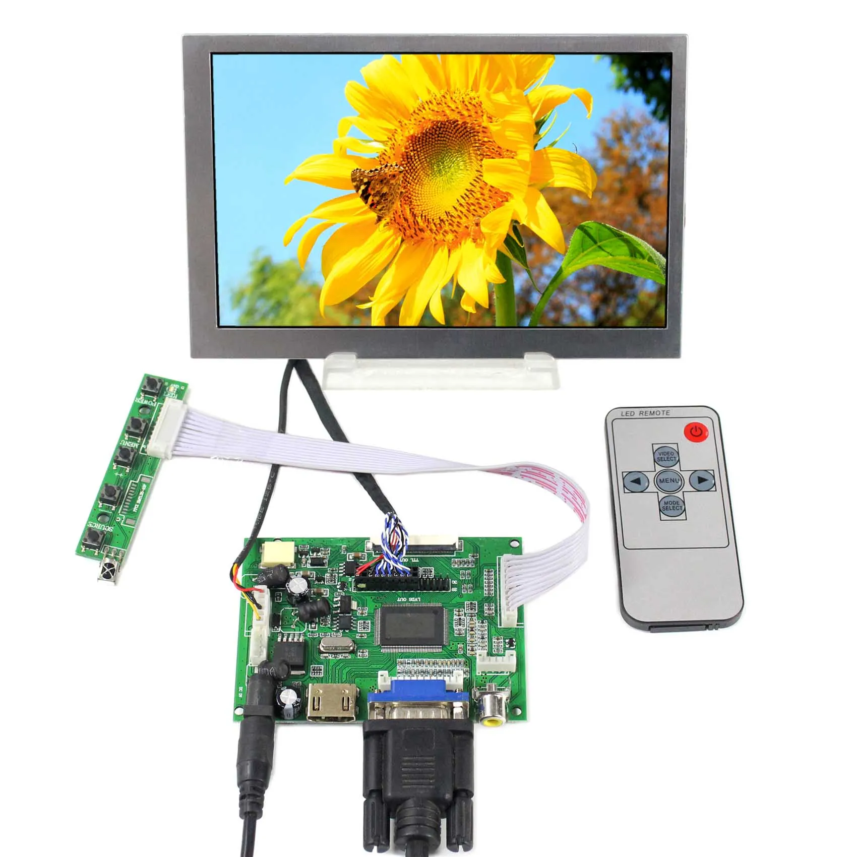 

7" G070VW01 V0 800X480 LCD Screen with HD MI VGA+2AV LCD Controller Board VS-TY2662-V1