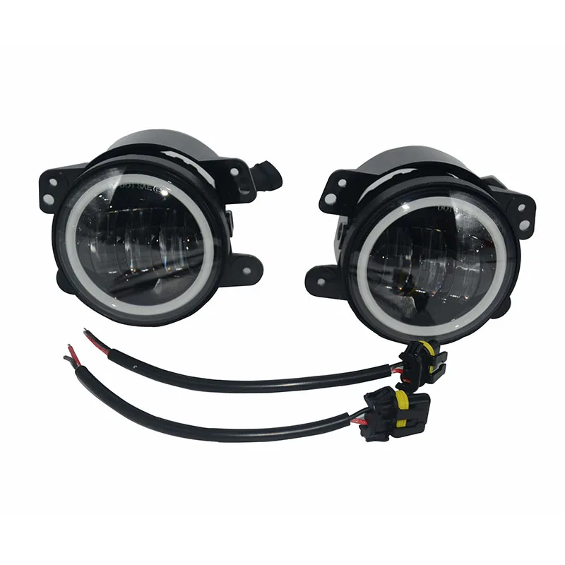 

4 Inch LED Fog Light Halo Ring For Wrangler JK LED Lamps Bulb Auto LEN Projector Headlight Driving Offroad Lamp For Cherokee