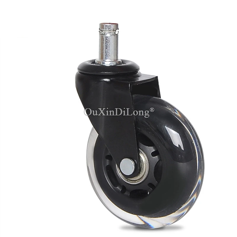 New 5PCS 2.5'' Heavy Duty Universal Swivel Wheels Furniture Castors PU Mute Office Computer Chair Casters Max Loading 160KG