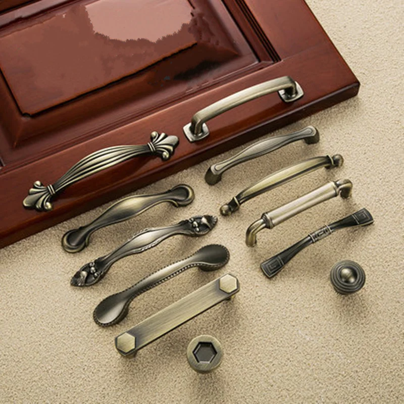 Antique cabinet door handle luxury cabinet door drawer stealth handle Furniture Hardware for home decoration