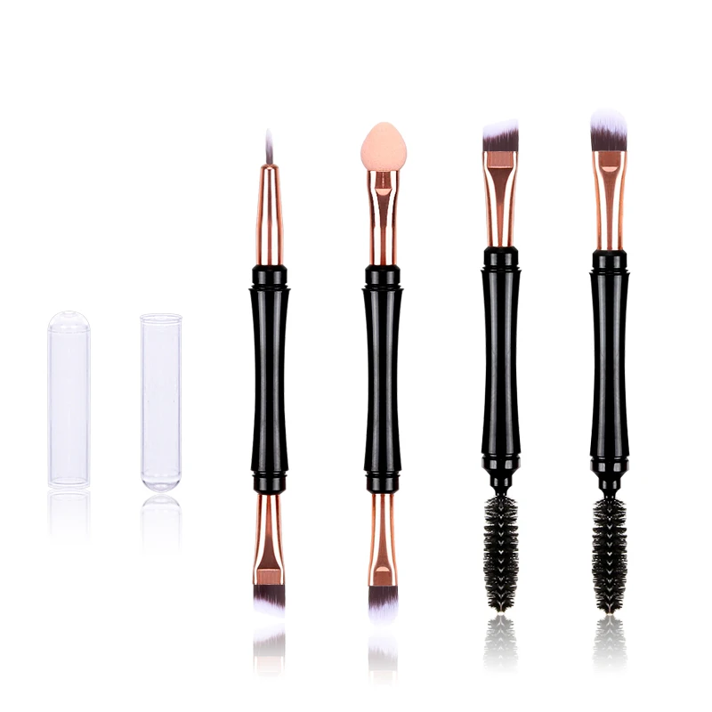 

Ronshadow Single Double Head Makeup Brush Eyeshadow Eyebrow Eyelash Eyeliner Lip Brush Sweep Convenient Cosmetic Beauty Tool