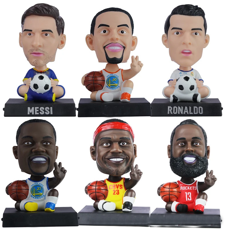 1PC Artificial Football Star Doll Model USA Basketball Figurines Miniatures Car Shook Head Ornament Home Decorations Accessories