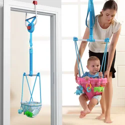 Baby Swing Bouncing Chair Toddler Indoor Multifunctional Hanging Seat Toy with Height Adjustable Jumping Fitness Frame Walk Belt