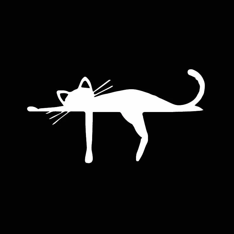 15.9X8.4CM Vinyl Decal Cute Cat Animal Dream Funny Cheerful Cartoon Car Sticker Black/Silver for Daewoo sticker