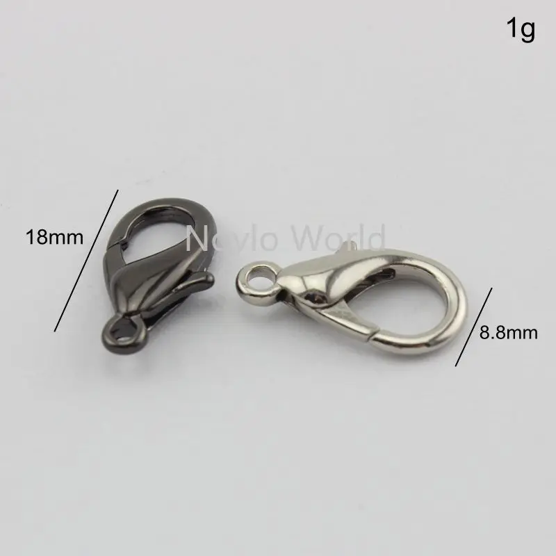 20 pieces test, 4 colors 18*8.8mm metal bag buckle dog collar buckle chain clasps lobster swivel snap hook buckle accessories