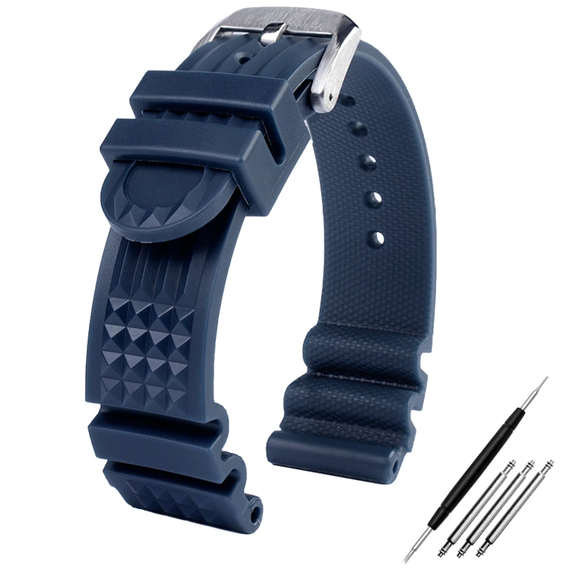 High quality rubber watch strap for Seiko ancestor mm PROSPEX series SKX007 Water Ghost 20mm Abalone Small MM Silicone Male 22mm