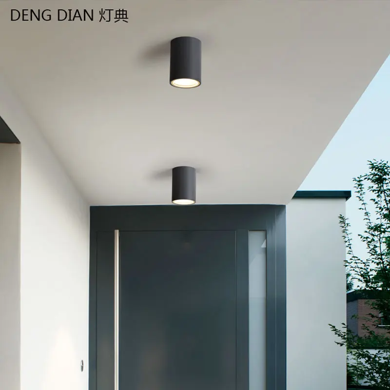 IP65 LED Cylinder Up and Down Outdoor Wall Lights Dusk to Dawn,Body Aluminum Waterproof Wall Lamps,8/12W 1 PACK Hallway