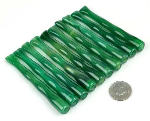 10pcs Handmade Green Agate Stone Cigarette Holders Wholesale