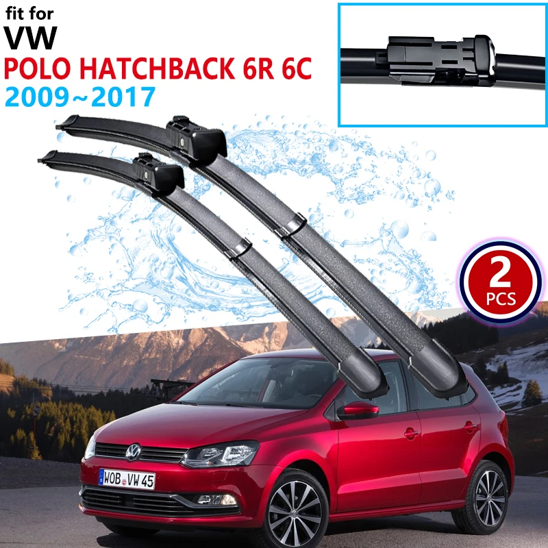 Car Wiper Blade for Volkswagen VW Polo Hatchback 6R 6C 2009~2017 MK5 Windscreen Windshield Wipers 2010 2011 2016 Car Accessories