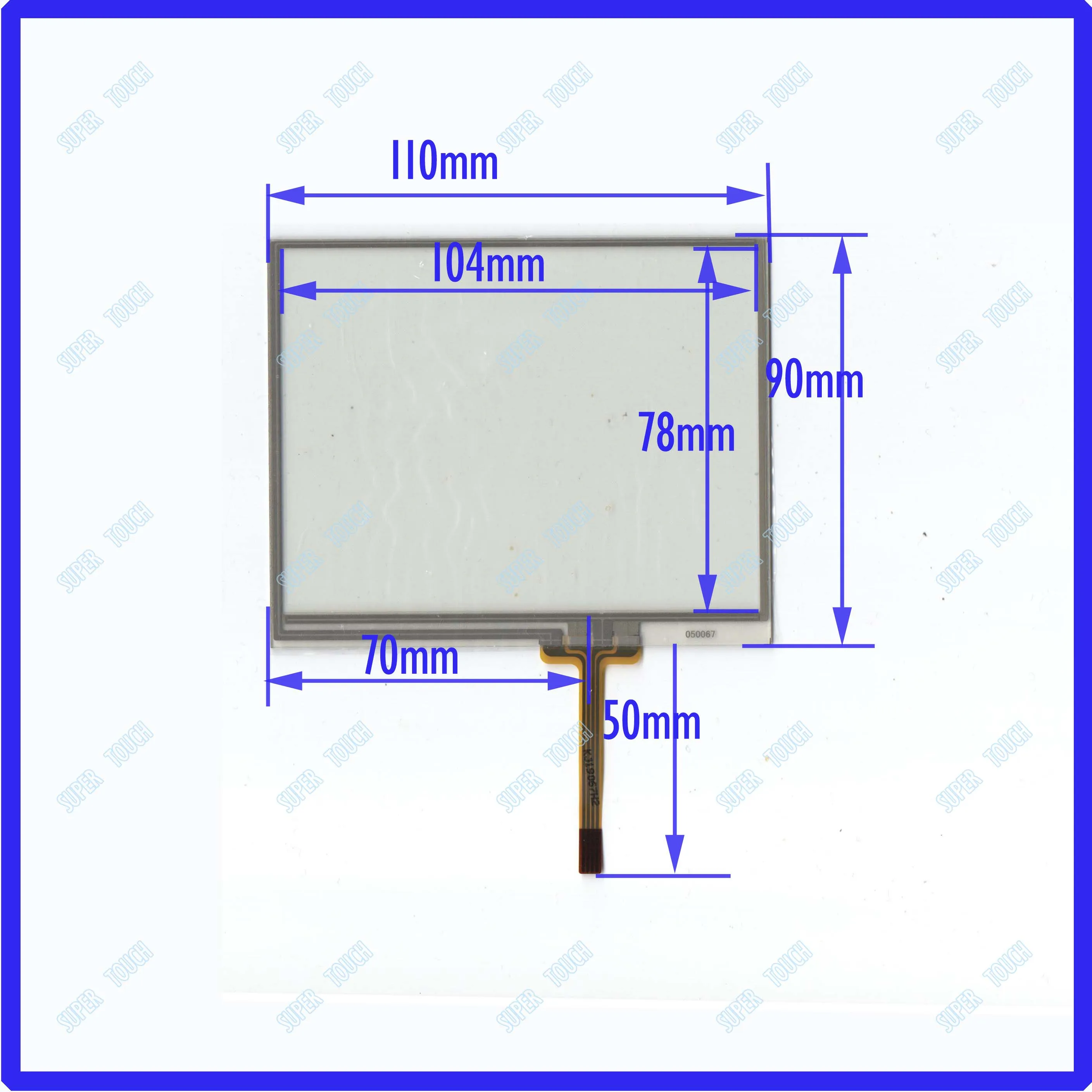 5 inch four-wire resistance touch external screen handwriting screen 110 * 90 can be used for AT050TN22 ZJ050NA-08C touch screen