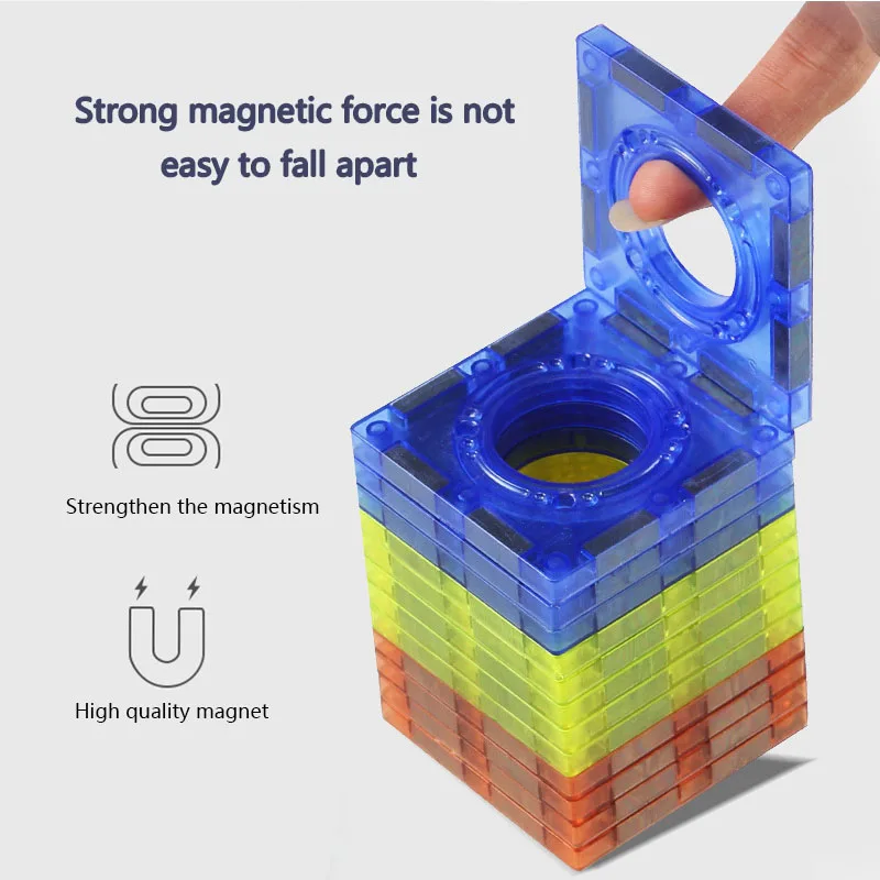 Kolorowe okna płytka magnetyczna klocki magnetyczne zabawki klocki zestaw konstrukcyjny magnes Building Block dla dzieci