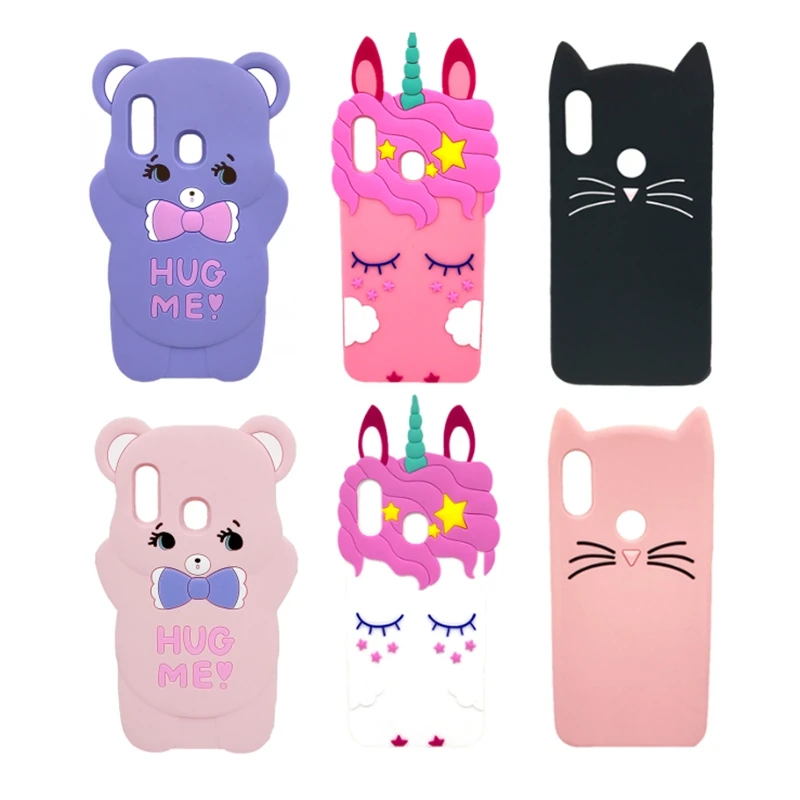 

For Samsung Galaxy A20 A30 Case 2019 Cute Cartoon 3D Unicorn Glitter Quicksand Back Cover A 20 A 30 Soft Silicone Phone Coque