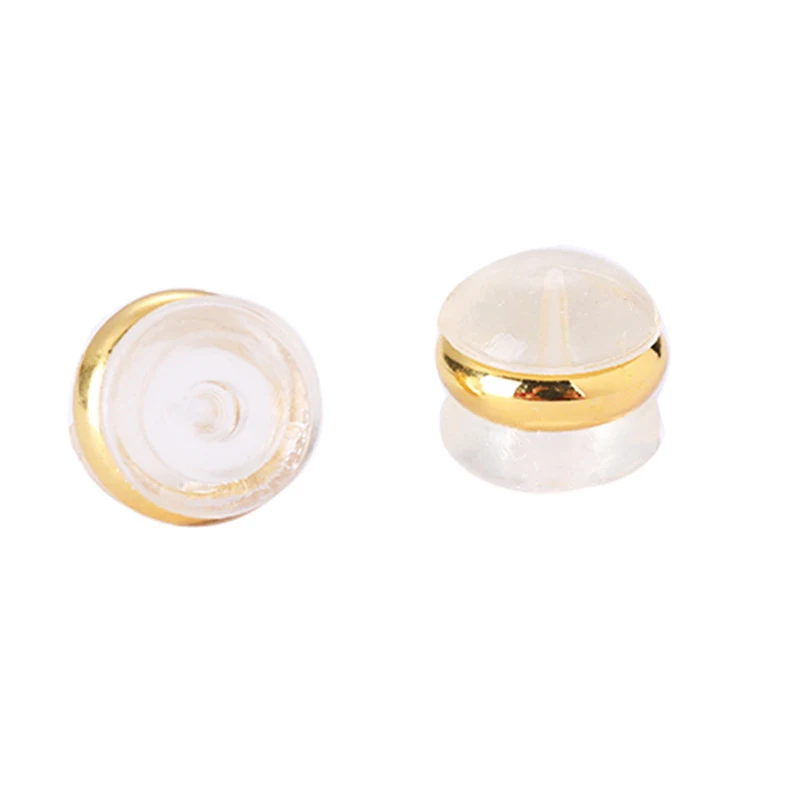 20-40 stücke Silikon Gummi Ohr Zurück Stopper Kupfer Ring Hamburger Ohr Stecker Für Schmuck Machen DIY Ohrring Zubehör – Detail 7