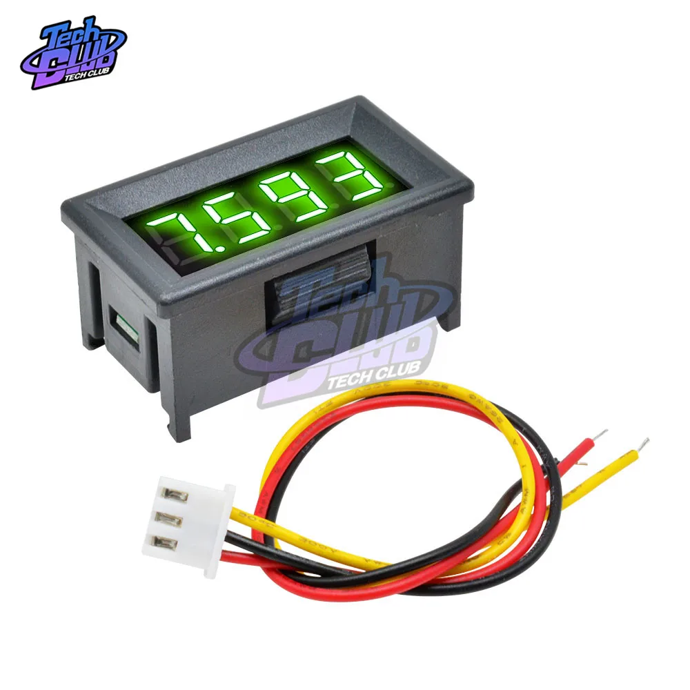 DC 0 V-100 V Digital Voltmeter 0,36 zoll 3 Draht 4 Bit Präzision Spannung Meter LED Panel Tester für Elektromobil Motorrad Auto